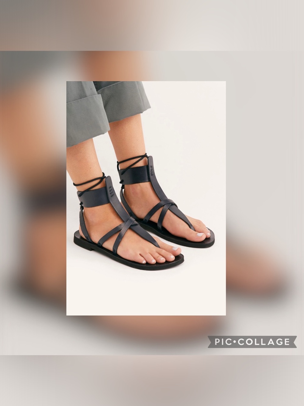 Free People Vacation Day Leather Sandals NWOB